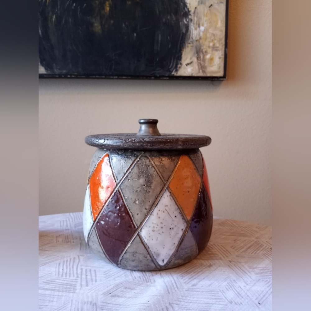 Aldo Londi Bitossi Covered Vase Jar MCM
